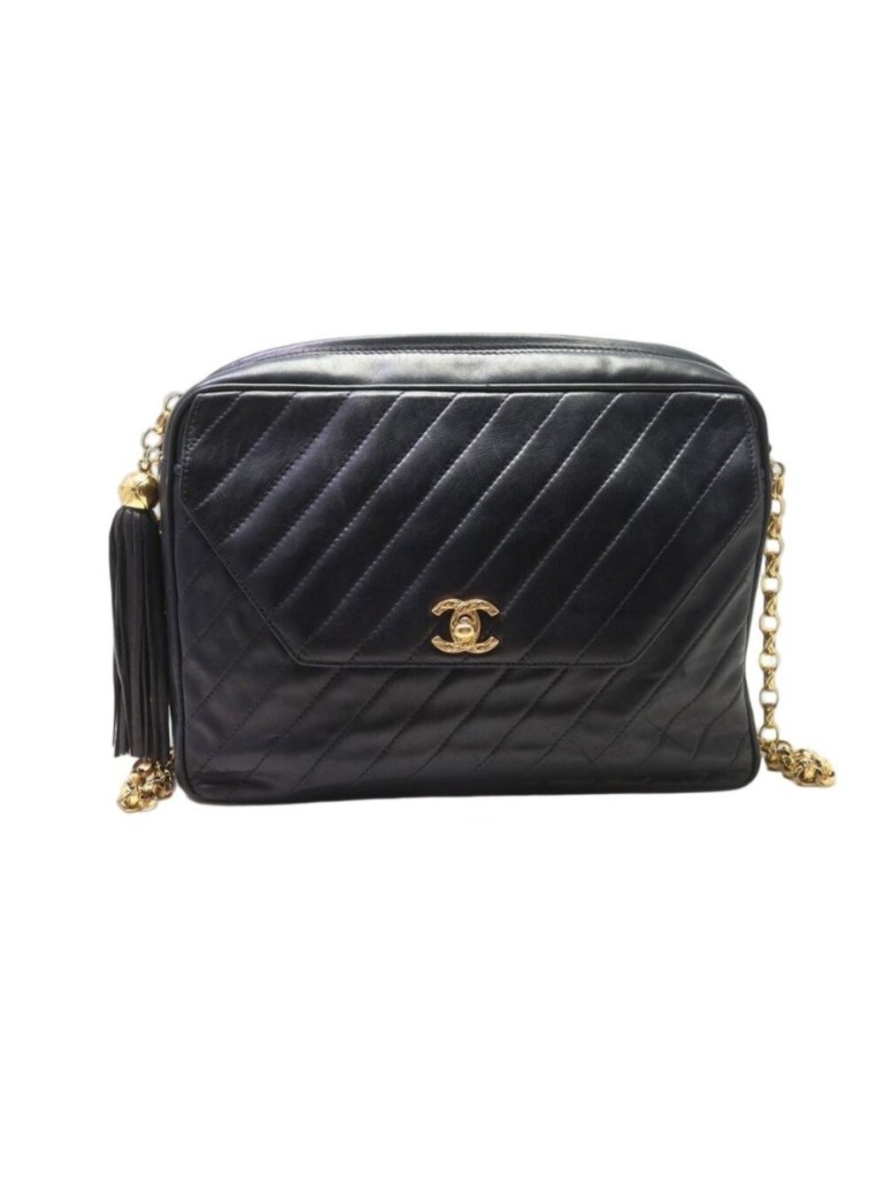 Chanel Quilted Lambskin Chain Shoulder Bag